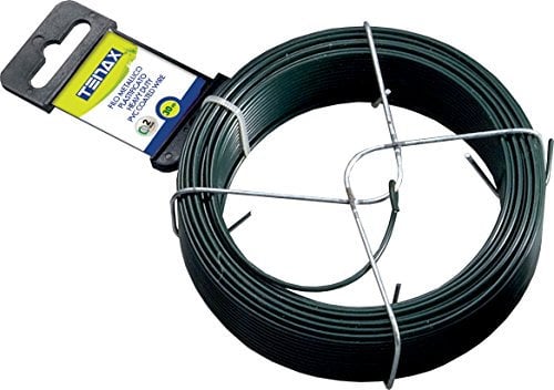 tenax Filo di Ferro plastificato, Verde, Lunghezza 30 m - Diametro 2 mm