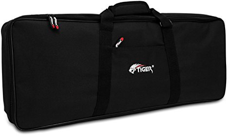 TIGER KGB7-14 88-Key Keyboard Bag with Straps - 1460 x 388 x 175mm - Black