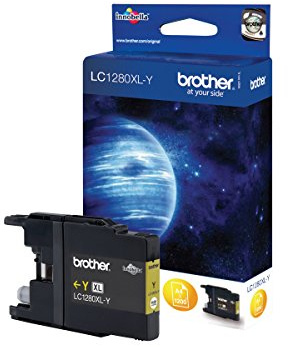 Brother LC1280XLY - Gelb - Original - Tintenpatrone - für MFC J5910DW, J6510DW, J6710DW, J6910DW Tinte LC-1280XLY / gelb / 1200 Seiten / für MFC-J6510DW, -J6710DW, -J6910DW(Liefermenge=4)
