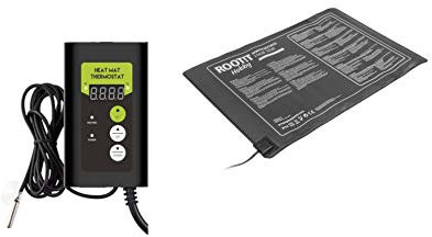 Root It Hydroponics Heat Mats & Thermostat Heated Propagation Heaters All Sizes (40cm x 120cm - Large Thermostat)