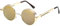 BOZEVON Punk Gafas de sol Redondas - Gafas de sol Retro Clásicas de Ciclismo de Metal Para Mujeres y Hombres Oro - Oro