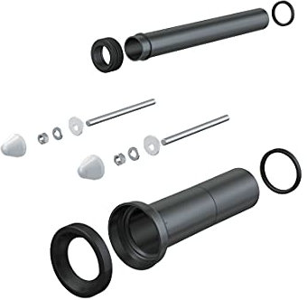 Juego de accesorios para desagüe y desagüe para inodoro de pared con acabado extendido