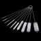 Mini Skater Stainless Steel Test Tube Brushes Set for Cleaning Grill Drill Kit Clean Brushes for Pipes Teapot Tumbler Reusable Long Straw Cleaners Brush for Small Spaces Baby Bottles (White - 10 pcs)
