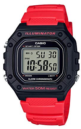 Casio Herren Digital Quarz Uhr mit Harz Armband W-218H-4BVCF