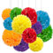 ZooYoo 12 Stück papier-pompons bunt für irisierend Party deko,Decken,Wandbehang,Seidenblumen,6 Farbe von 30,5 cm, 25,4 cm