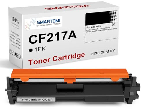 SMARTOMI 17A CF217A Kompatibel Tonerkartusche als Ersatz für 17A CF217A für Laserjet Pro MFP M130FW M130NW M130A M130FN M102W M102A (Schwarz,1er-Pack)