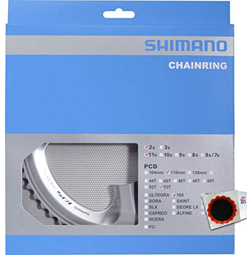 SHIMANO Kettenblätter 105 FC-5800 53Z. MD 110mm Alu/Glasfaser Kunststoff Silber