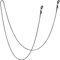 Jmkcoz Edelstahl Brillenhalter Kette 80 cm Brillenkette, Schwarz, 80 cm