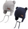 DRESHOW Unisex Baby Mütze Süßer Bär Kleinkind Earflap Beanie Warm für Herbst Wintermütze