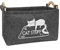 Vumdua Cat Toy Box, Grey Felt Cat Toy Storage Basket with Handles, Perfect for Organizing Pet Supplies