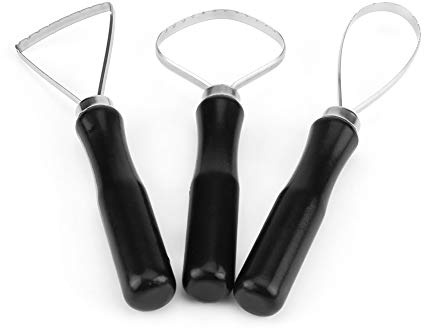 Dilwe Wide Loop Tool, 3pcs Sculpture Scraper Knife, Stainless Steel Steel Flat Wire for DIY Pottery Clay Sculpture/Gifts to Friends/Families