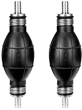 ETOPARS 2Pcs 8mm Fuel Pump Primer Bulb Hand Primer Diesel Gas Petrol Engine Oil Line Pump Feul Pipe Pump Rubber Aluminum Car Boat Marine