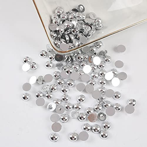4mm 6mm 5mm 8mm 10mm ABS Halbrunde Perle Flache Rückseite Sammelalbum Perlen Für Schmuckherstellung Handwerk Perlen Bekleidungszubehör-A42,4mm 400pcs
