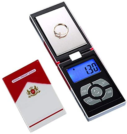 Digitale Taschenwaage 200g, 0.01g Genauigkeit, USB Aufladbar, Tragbare Küchen- und Feinwaage mit LCD Display für Schmuck, Kaffee, Elektronische Waage Gramm