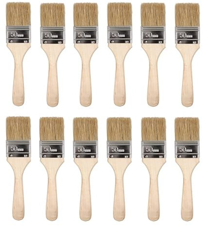 Gelcoat 2 Natural Bristle with Wooden Handle - Pack of 12 Brushes