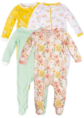 Gerber Baby - Jungen Sleep 'N Play Fußband, 4 Stück Baby- und Kleinkindschläfer (4er Pack)
