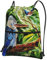 Oak Bird Freizeit-Rucksack mit Reißverschluss und Kordelzug, 39 x 46 cm (L x H), gut für Reisen, Handgepäck, Camping, Schwarz, Einheitsgröße