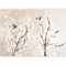 murando - Papier peint panoramique nature 350x256 cm - Revêtement mural décoration salon - Design moderne - Beige marron vert - Branches épanouies printemps fleurs arbre oiseaux b-A-10295-a-a