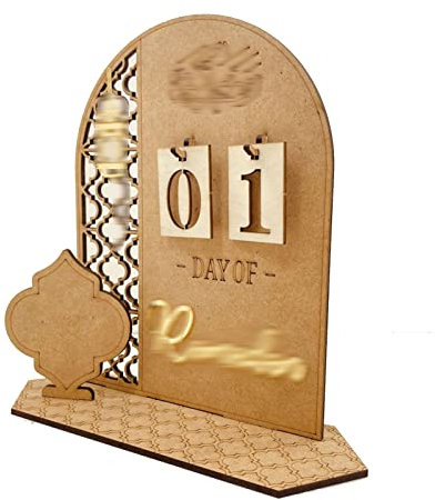 Giftik Calendario per conto alla rovescia fai da te ornamento in legno conto alla rovescia, decorazione per la casa, regalo per le vacanze, San Valentino, Natale (ornamenti per ghirlande)