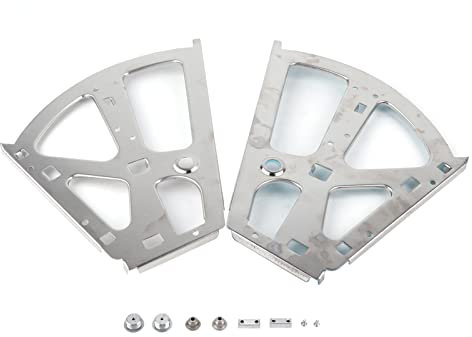 Tbest Soportes para Cajones de Zapatos, Bisagras para Gabinetes de Zapatos, Bisagras Abatibles de 3 Ranuras, 2 Piezas, Bisagras para Gabinetes de Cajones de Zapatos de Acero Inoxidable, (Doble a)