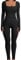 Yuson Girl Jumpsuit Damen Lang Sport Yoga Bodysuit Overall Stretch Jumpsuits Eng Quadratischer Hals Langarm Jumpsuit Einteiligem Workout Playsuits Sportkleidung Frauen Set(Schwarz, S)