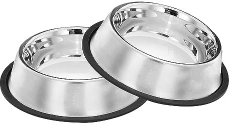 Dog Bowl 700 ml Stainless Steel (Medium, Set of 2) for Your Loving pet