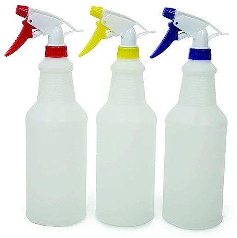 FRCOLOR Lot de 5 vaporisateurs en plastique, vaporisateurs rechargeables, outil de nettoyage à buse réglable, maison pour plantes et animaux