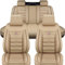 SSIMOO Auto Sitzbezüge Set Autositzbezüge für Hyundai Tucson 2000-2024, Vorne Und Hinten Leder Auto-Schonbezüge Wasserdicht Zubehör Innenraum,B/Beige