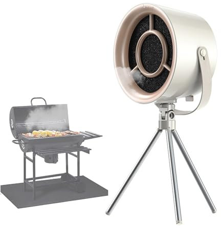 CJHZQYY MIni Dunstabzugshaube mit Aktivkohlefilter, 2-Zweck Tischhaube Mobile Abzugshaube Dunstabzug, 3-Gang-Abluftventilator, Umluft Abzugshaube für Steak Grillen BBQ Camping Wohnmobil