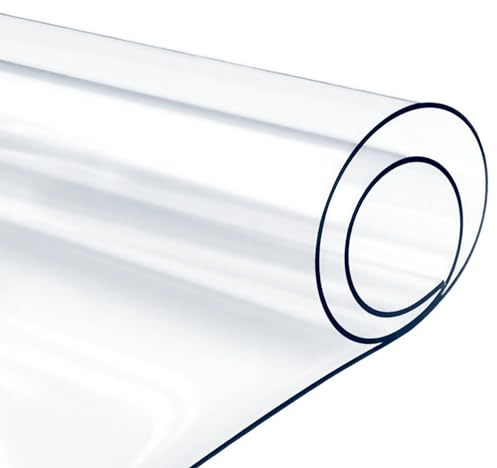 HiBeauty PRO Tischfolie transparent 2mm, Glasklar Folie, 100x140cm
