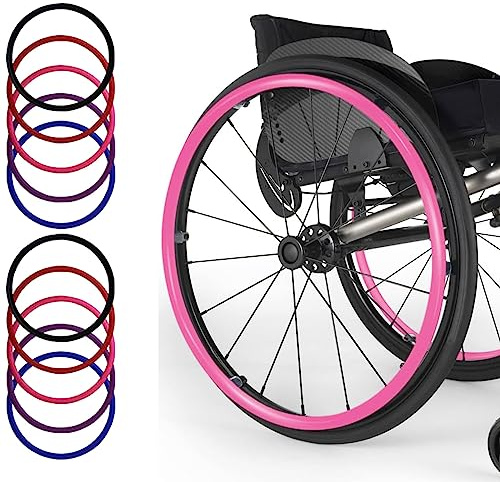 Wheelchair Push Rim Covers, Non-Slip Silicone Handrim Covers for Wheelchair Rear Wheels, Wear-Resistant Hand Push Cover