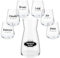 Set Caraffa e 6 Bicchieri Personalizzati con Cognome Famiglia e Nomi Adatti ad Acqua Vino Birra Tutte le Bevande Idea Regalo Casa Cena Pranzo Feste Famiglia Natale Compleanno Decorazioni