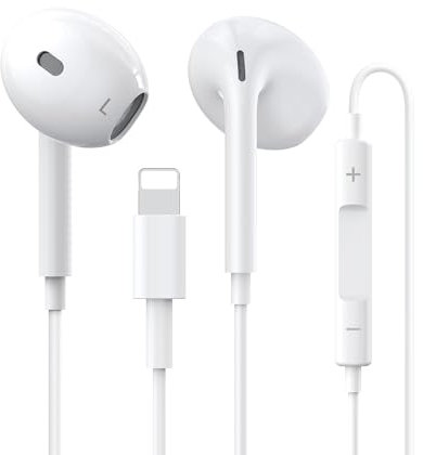 Wired iPhone Headphones, [MFi Certified] iphone Earbuds Noise Isolation In-Ear Earphones Bulit in Mic and Volume Control HiFi Stereo Earbuds Compatible with iPhone 14/13/12/SE/11/X/8 Support All iOS
