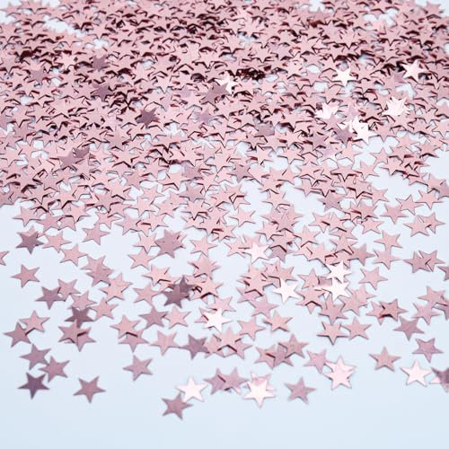 Glitzer Streudeko Sterne Konfetti Roségold, Streudeko Weihnachten Silvester, Sterne Confetti Weihnachts Tischdeko, Weihnachtskonfetti Stern Deko, Glitzersterne Konfetti Geburtstag, Hochzeit, Silvester