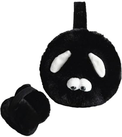 Cache-oreilles Chaud D'hiver pour Enfants Mignon en chiot Motif Peluche Couvre-Oreille Protection Oreille Moelleux en Fausse Fourrure Pliable Accessoire D'hiver pour Filles Garçons Hiver Activités