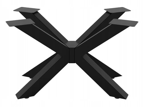 NWELD Pieds De Table Araignée LOFT Pieds De Table Métal Noir - Pieds De Table Cadre De Table Métal 70x40 cm Patins De Table DIY - Pied De Table Loft Style Industriel pour Table Basse
