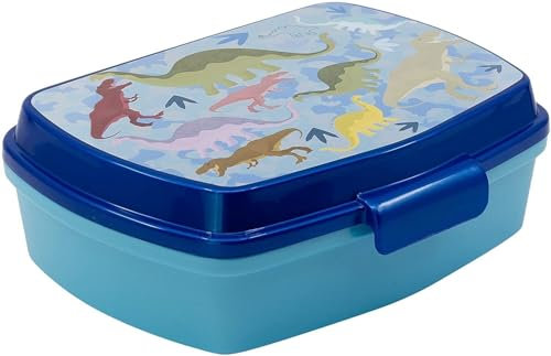 ALMACENESADAN; 5463; Confezione ritorno a scuola e regalo; composto da portapranziera-Sandwich rettangolare multicolore, prodotto riutilizzabile, senza BPA (dinosurio)