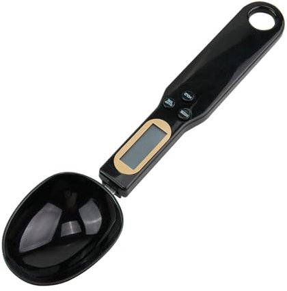 SOWBUD Digital Measuring Spoon Scale 500g, High Precision 0.1g LCD Electronic Kitchen Scale, Weighing Spoon for Baking Coffee Flour Sugar & Food Portioning - Kitchen Gadgets(Black)