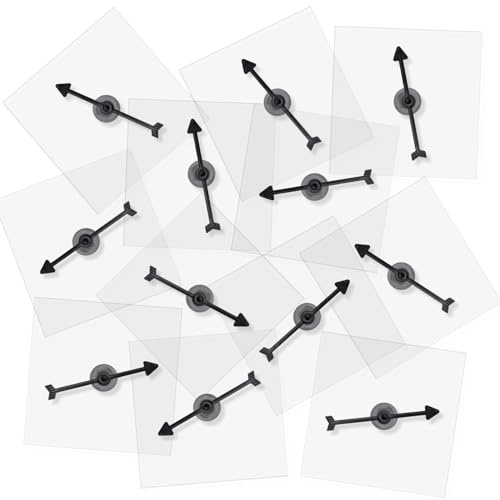 12st Spielkreisel, Leeres Spielkreiselbrett aus Acryl mit Rotierenden Pfeilen Löschbare Pfeil-Spielkreisel Transparente Kreisel für Spielaktivitäten im Klassenzimmer (Quadrat, Schwarzer Pfeil)