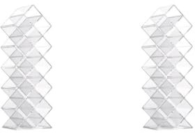 Siepificius 2 set di 16 griglie per esposizione di trucco rossetto custodia a torre organizer per cosmetici