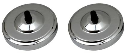 LEDSone 2 Pack Chrome Ceiling Rose Pendant Light Fitting 108mm Metal Cover Plate with Accessories Ceiling Light Fitting for Chandelier Hanging Lights and Wall Lamps