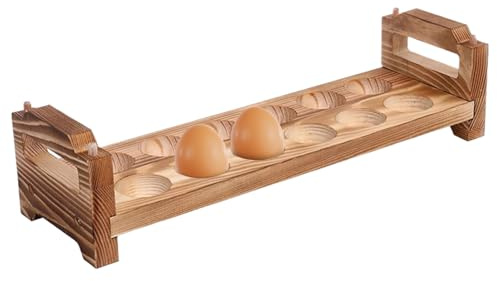 lisutupode Portauova in legno, impilabile, versatile, rustico, da banco della fattoria, decorazione da cucina per casa e feste