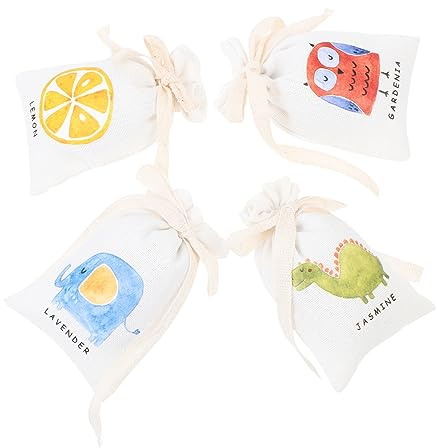 Mobestech 1 Set Bustine Profumate Lino Da Sacchetti Aromatici Per Armadi Auto Gardenia Aria E Stress 4 Pezzi