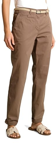 TOM TAILOR Damen 1049979 Hose, 36516-Taupe Grey, 34W x 30L