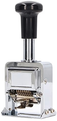 Smandy Nummernstempel, Metallstruktur, 8-stellige Automatische Nummerierungsmaschine, Selbstfärbender Chargennummernstempel für die Bankbuchhaltung