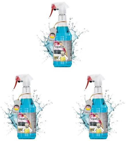 TUGA Chemie Glas-Teufel Tugalin Glasreiniger Auto – Hochwirksamer Scheibenreiniger für Autoscheiben, Windschutzscheibe, Spiegel, Fenster – Innen & Außen - 1L Sprühflasche - Made in Germany