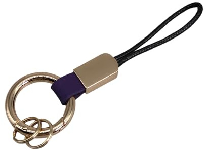 Zktfyshk Schlüsselanhänger aus Kunstleder mit verstellbarer Handschlaufe, trendiger Halter für Autoschlüssel-Organisation