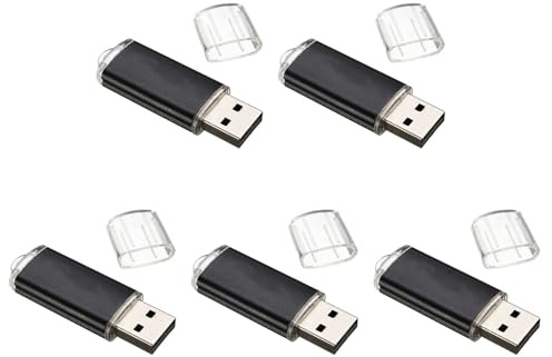 ISTOVO 5X USB Stick Flash Pen Drive U Festplatte für PC TV Farbe: Schwarz KapazitäT: 1GB
