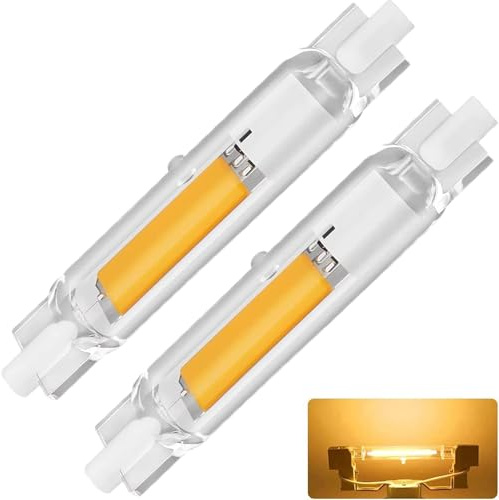MZIEIU R7S LED Lampen 20W 78mm Dimmbar,Warmweiß 3000K 2000LM Kein Flackern,20W LED COB 78mm Glühbirne Ersatz für 200W J78mm Halogenstab,LED Stab 360° Strahlbeleuchtung,AC 220-240V,2er Pack
