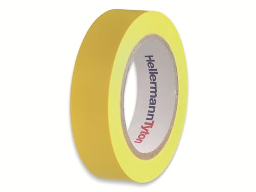 HellermannTyton 15-YE15x10m 710-00102 Isolierband HelaTape Flex 15 Gelb (L x B) 10m x 15mm, 10 Stück